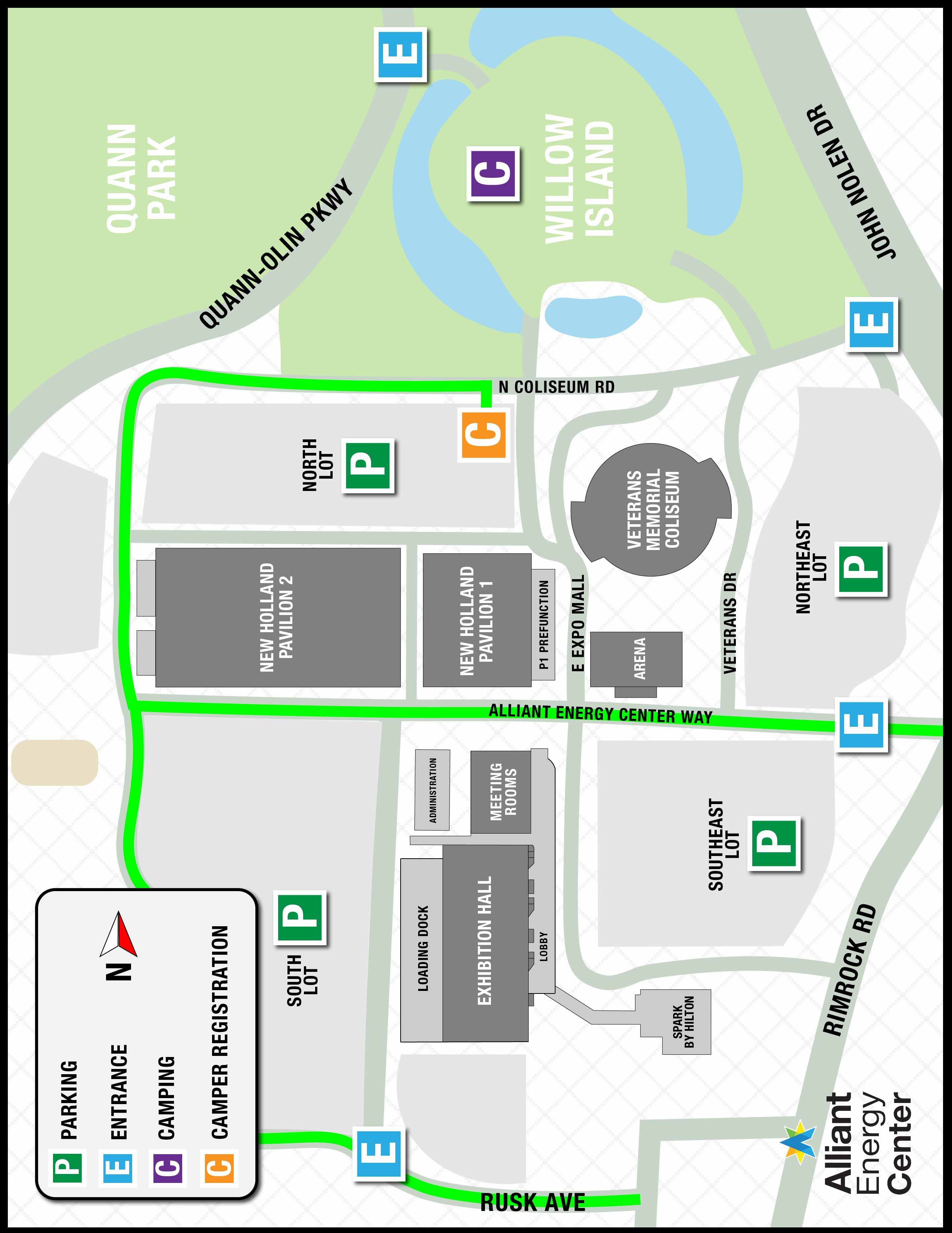 AEC Camping Site Map